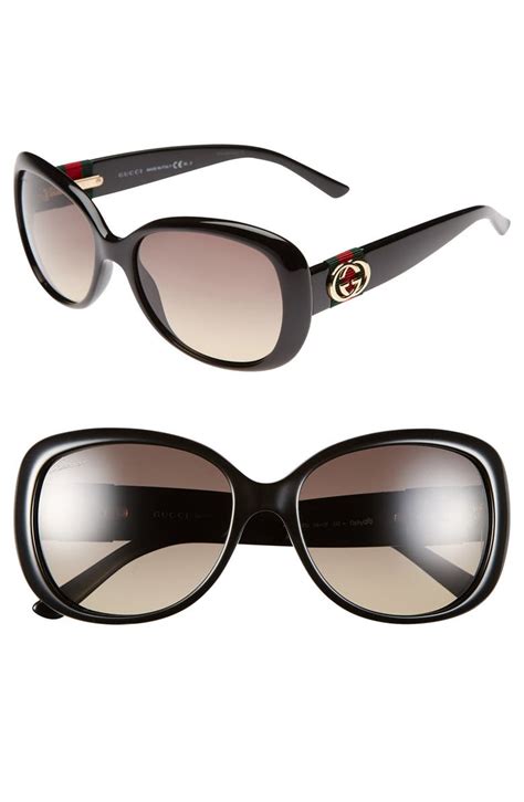 gucci 56mm oversized sunglasses|gucci havana sunglasses men's.